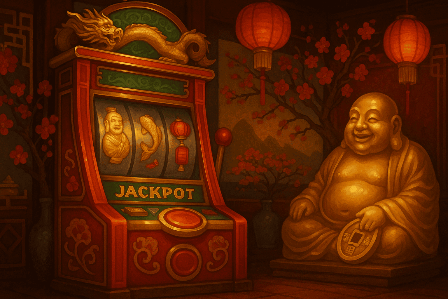 Tragamonedas con ambientación asiática: símbolos, fortuna y tradición